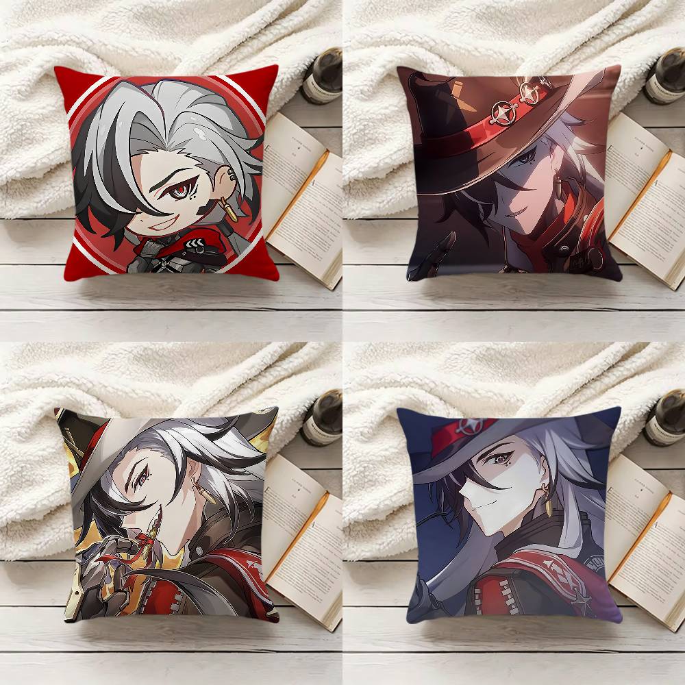 Cartoon HHonkaiStar RRail BBoothill Various Sizes Square Pillow Case For Car Home Bedchamber Decor