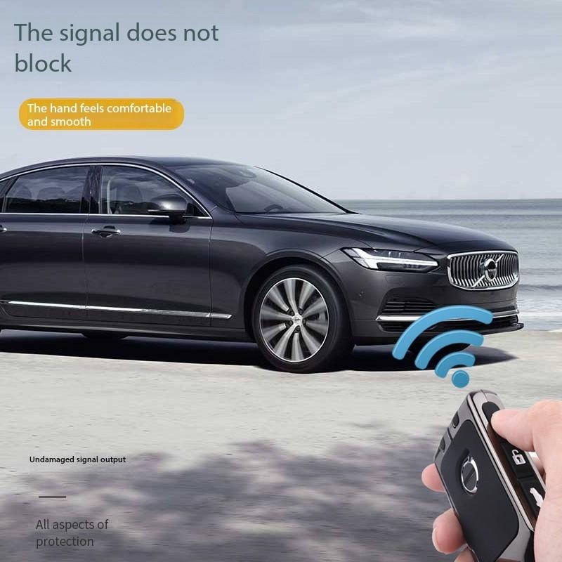 Car Zinc Alloy Key Case Holder Cover Shell for Volvo XC40 XC60 S90 XC90 V90 2017 2018 T5 T6 T8 Fob Smart Key Protection Bag