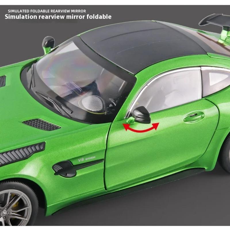 1/18 Scale BENZ AMG-GTR Cool Alloy Sports Car Model, Simulated Interior Details, Cool Lighting and Sound Effects, Exquisite Desktop Ornaments