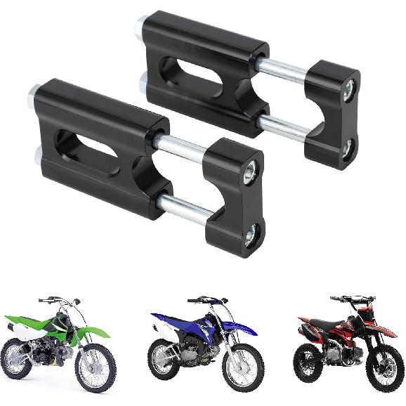 Dirt Pit Bike Handlebar Risers 22mm 7/8” Handle Bar Mount Clamp Risers for MX650 BTX200 CT200U MB200 GMB100 CRF 80 110 XR/CRF SSR 110 125 Universal