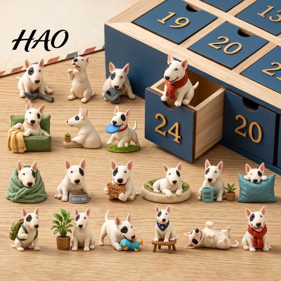 24 Day Holiday Surprise Dog Advent Calendar 2026, 24-Day Christmas Countdown with Acrylic December Daily Celebration Cute Ornaments, Collectible