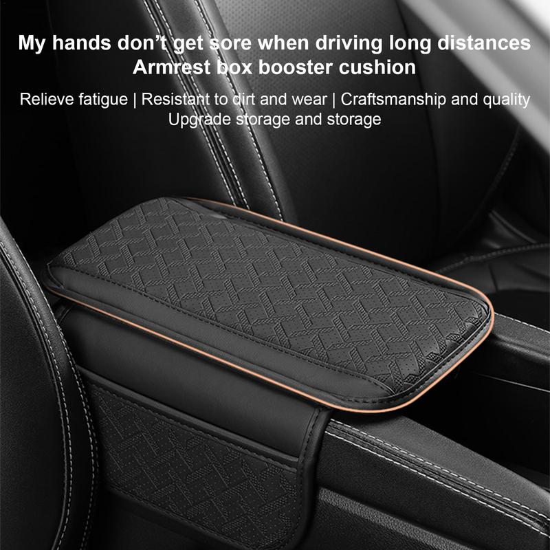 Car Armrest Cover Height Pad With Side Storage Bags Automotive Armrest Arm Support Cushion Protective Pad for Car Interior