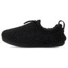 Sheepskin One-Piece Round-Toe Slip-On Casual Flats Women Flats Black 1143952-BLK