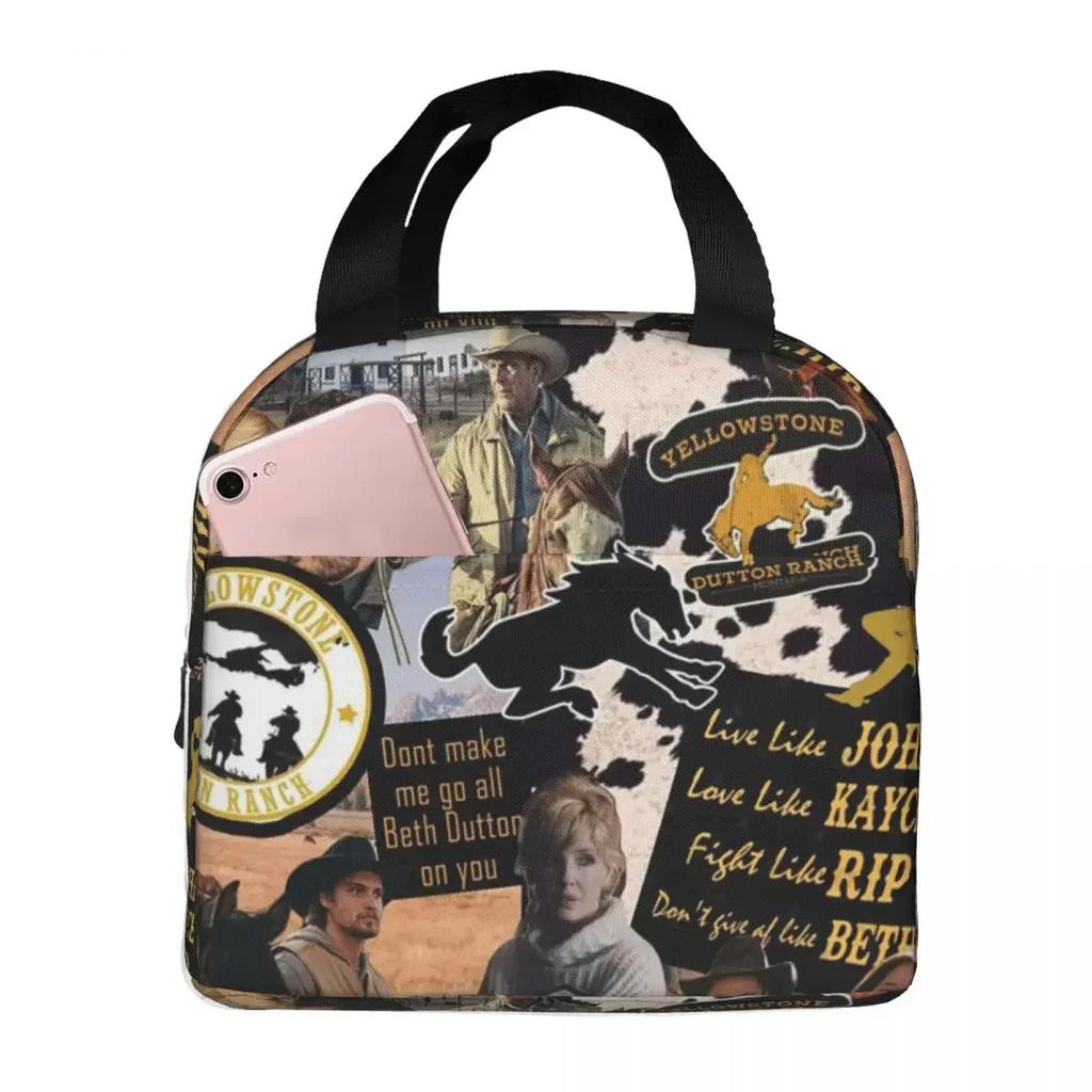 Dutton Ranch Yellowstone Insulated Lunch Bag for Women Children Leakproof Food Boxes Thermal Lunch Box Tote