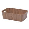 YAMAZEN Storage Box, Medium Size, Shallow, Paper, Wood Grain Finish, Lightweight, for Clothing and