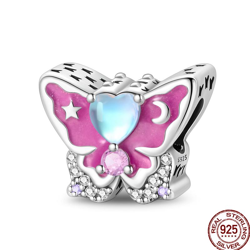 Медные пружинные бусины-подвески серии «Насекомые-бабочки», подарок, подходят для оригинального браслета 3 мм, сделай сам, на день рождения