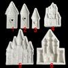 Princess Castle Fondant Silicone Mold Diy Cartoon House Chocolate Cake Decoration Epoxy Clay Decoration Mold