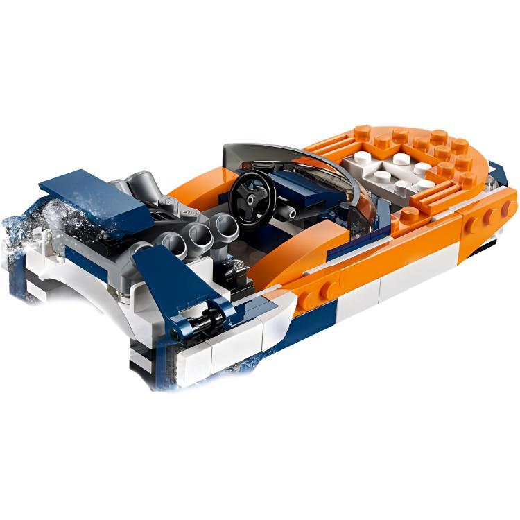 LEGO Creator 3 in 1 Car Model, Sunset Racing Track Building Blocks 221 Pcs 31089