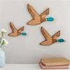 3Pcs Duck Hunting Wall Decor Wooden Flying Ducks Decor Rustic Farmhouse Wall Art Sign for Nursery Bedroom Classroom Playroom Living Room Hanging Decor
