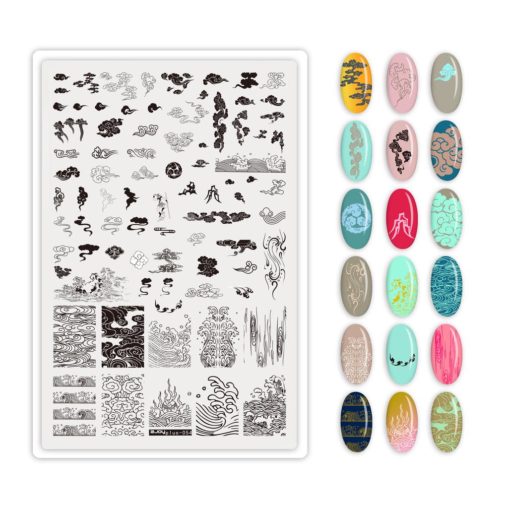 9.5X14.5см Большой размер пластины для стемпинга ногтей Цветочные/Геометрические дизайны Шаблон для нейл-арта для DIY декора ногтей 5.6см круглый штамп