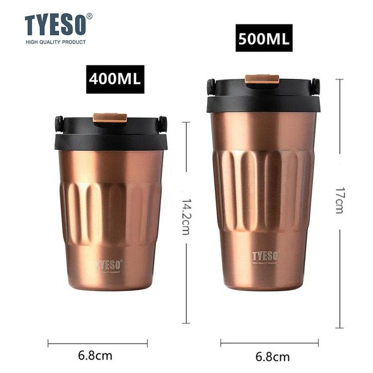TYESO 400 мл/500 мл Термобутылка Портативный стакан Термос для путешествий Кофейный термос Из нержавеющей стали Термокружка Автомобильная термокружка