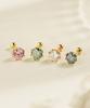 Минималпирсинг Серьги-гвоздики 'Королева' с бриллиантом Муассанитом 14K