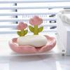 1PC Creative Floral Soap Box Draining Non-slip Soap Dish Bathroom Accessories Sea White Soap Holder for Home Bath