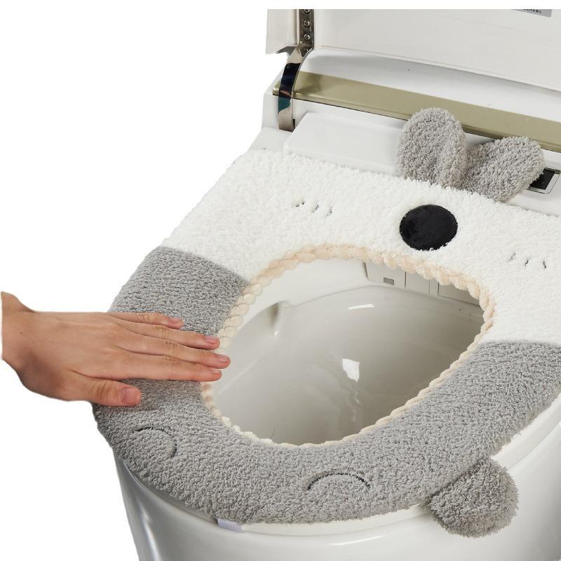 Чехол на сиденье унитаза, мягкий теплый моющийся коврик для подушки, многоразовые зимние подушечки для унитаза