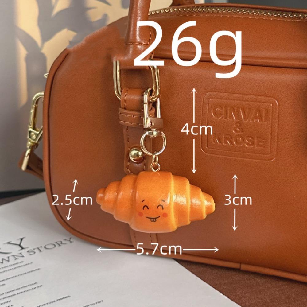 Bagel Simulated Food Key Chain Keyring Croissant Bag Accessory  Backpack Decor