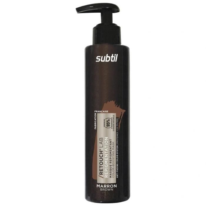 SUBTIL Retouch'Lab Masque repigmentant Marron 195 ml — soin couleur 5 min, 95% d'ingrédients naturels