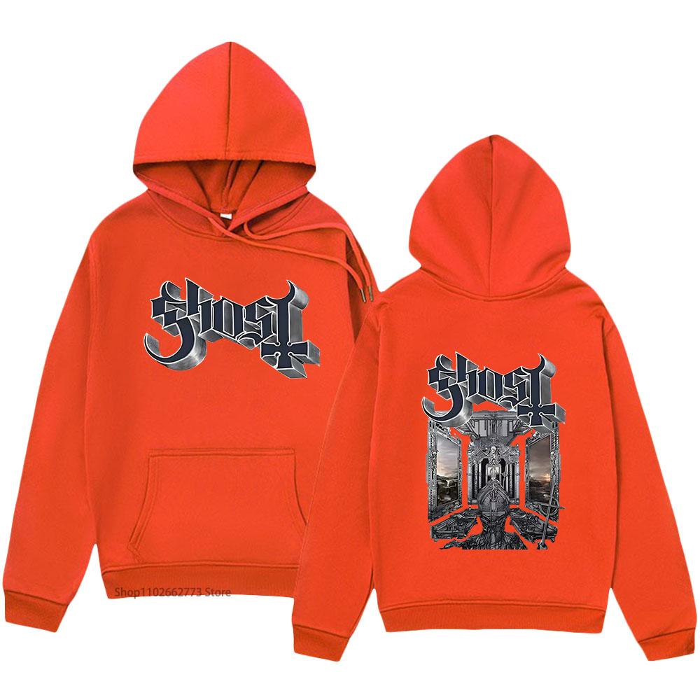 Толстовки Ghost Band с сатанистской печатью Skeletá Альбом Свитшоты Хип-хоп Уличная одежда Женская Мужская Одежда Мужская Мода Топы