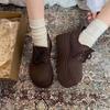 British Camel Single Shoes 2024 Spring and Autumn New Popular Korean Version Lace-up Fashion with Versatile Retro Platform Shoes