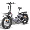 Fafrees F20 X-Max 750W Step-Thru Foldable E-Bike, 48V 30Ah Samsung Battery, Hydraulic Brakes, Dual Suspension, 20"×4.0" Tires, Seat & Front Cargo Rack