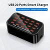 100 Вт 20 А 15/20 портов USB зарядная станция быстрая зарядка телефона USB-хаб подставка-зарядка настольные зарядные устройства для iPhone/Samsung/Xiaomi
