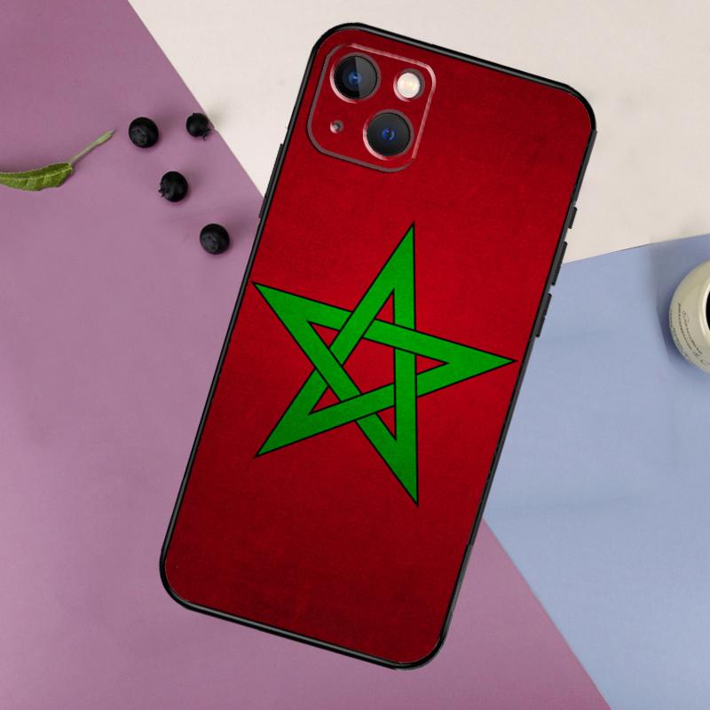 Марокко Марокканский Флаг Силиконовый Чехол Для iPhone 17 15 14 13 12 11 Pro Max 16 Plus 12 13 Mini 16e 17 Air Задняя Крышка
