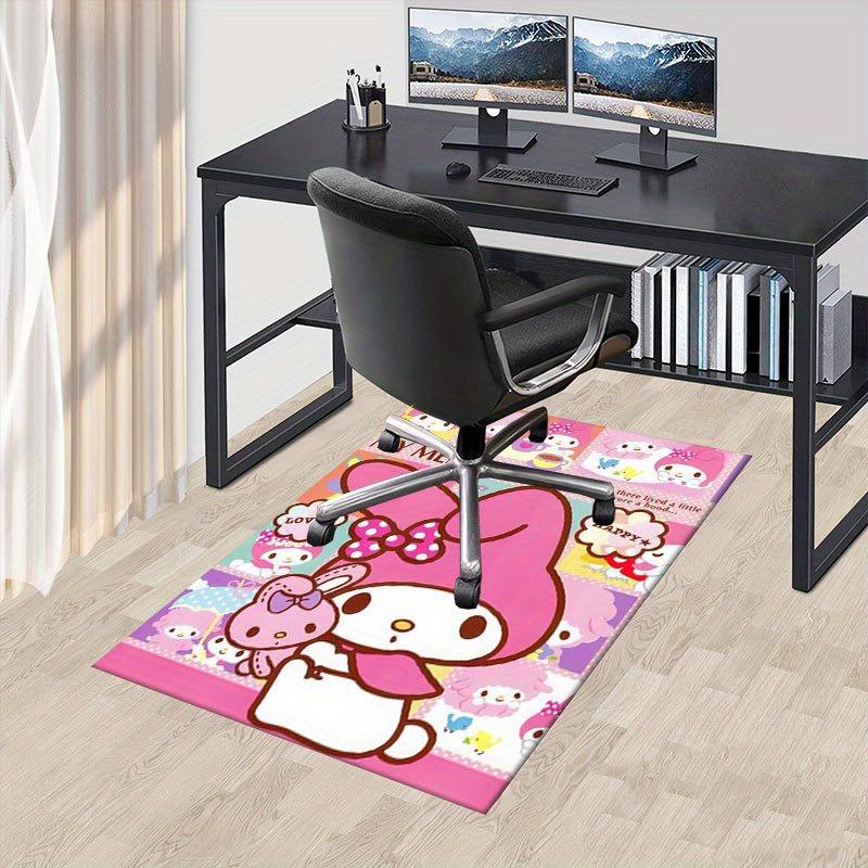 1 шт. Офисный ковер с принтом Sanrio Melody Русалка, Прямоугольный коврик под стол, Идеальный декор для гостиной, спальни, кухни, Нескользящий коврик для пола