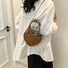 Street Chic Pu Small Square Bag Trendy Heart-shaped Zipper Closure Shoulder Bag Silver