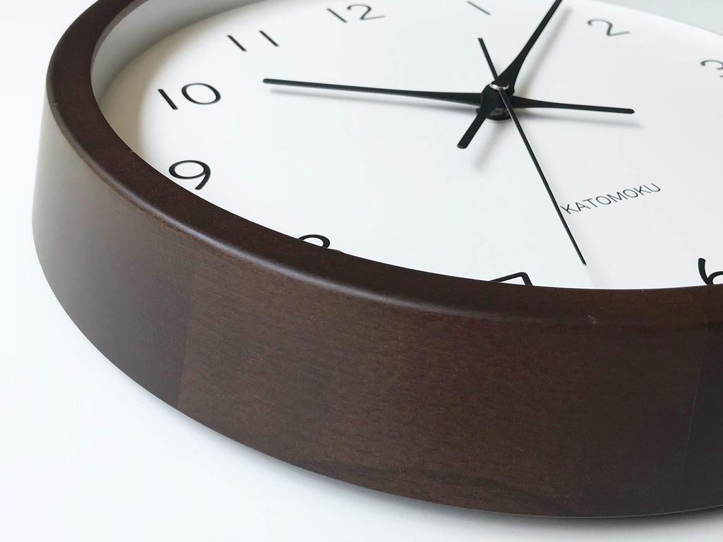 KATOMOKU muku часы 13 коричневые радиочасы непрерывная секундная стрелка радио km-104BRCS 306 мм (Часы СКП)