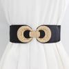 Elastic Belt Women'S 8-Shaped Buckle Wide Waist Seal Dress Decorative Waist Elastic Belt