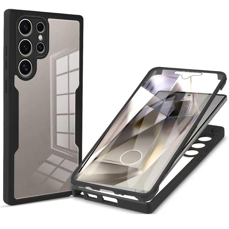 Чехол с полной защитой 360 для Samsung Galaxy S22 Ultra S21 S22 Plus A51 A72 A52 A32 A12 M12 A53 A33 Двусторонний ТПУ чехол для телефона