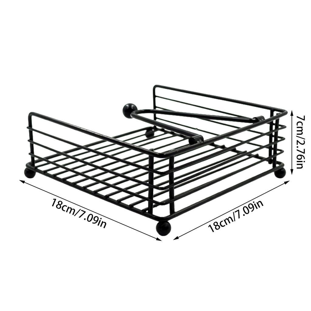 Плоский держатель для салфеток, металлический кухонный держатель для салфеток с утяжеленным натяжным рычагом, диспенсер для салфеток в деревенском стиле для столешницы, стола