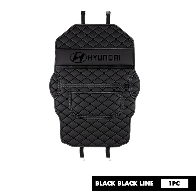 Car Anti Kicks Pad Storage Mat Leather Seat Back Protector Cover For Hyundai i30 i20 i10 i40 Tucson Kona Sonata Veloster Elantra u1