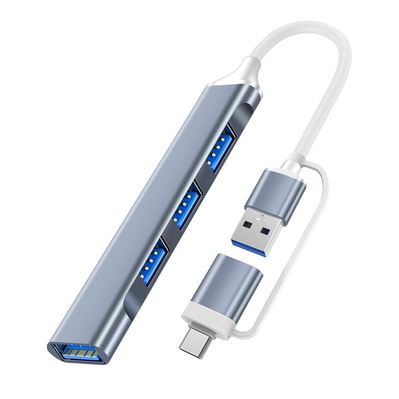 USB-C Док-станция 3.0: Многофункциональный USB-хаб на 4 порта для ноутбуков и телефонов