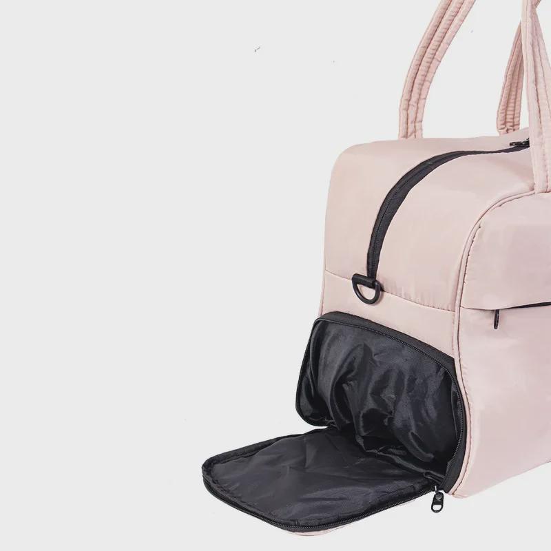 Дорожная сумка Lulu High-Value: Большая емкость для разделения влажного и сухого мусора, ручной мешок из хлопкового пуха