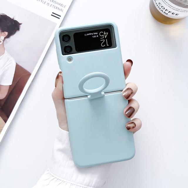 Для Samsung Galaxy Z Flip 4 3 Роскошный простой силиконовый чехол с пряжкой, складной противоударный защитный чехол, аксессуары