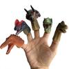 5pcs Simulation Dinosaur Finger Puppet Toy Mini Silicone Dinosaur Model Telling Story Finger Puppet Party Toys Gift For Kid Baby