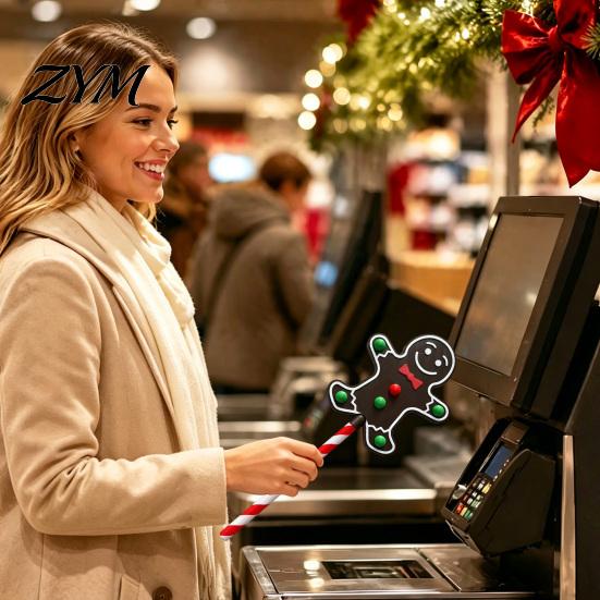 Durable PLA Payment Wand 2Pcs Credit Card Wand, 3D Printed Contactless Tool, Festive Christmas Tap Lightweight to Pay Accessory for Shops Restaurants
