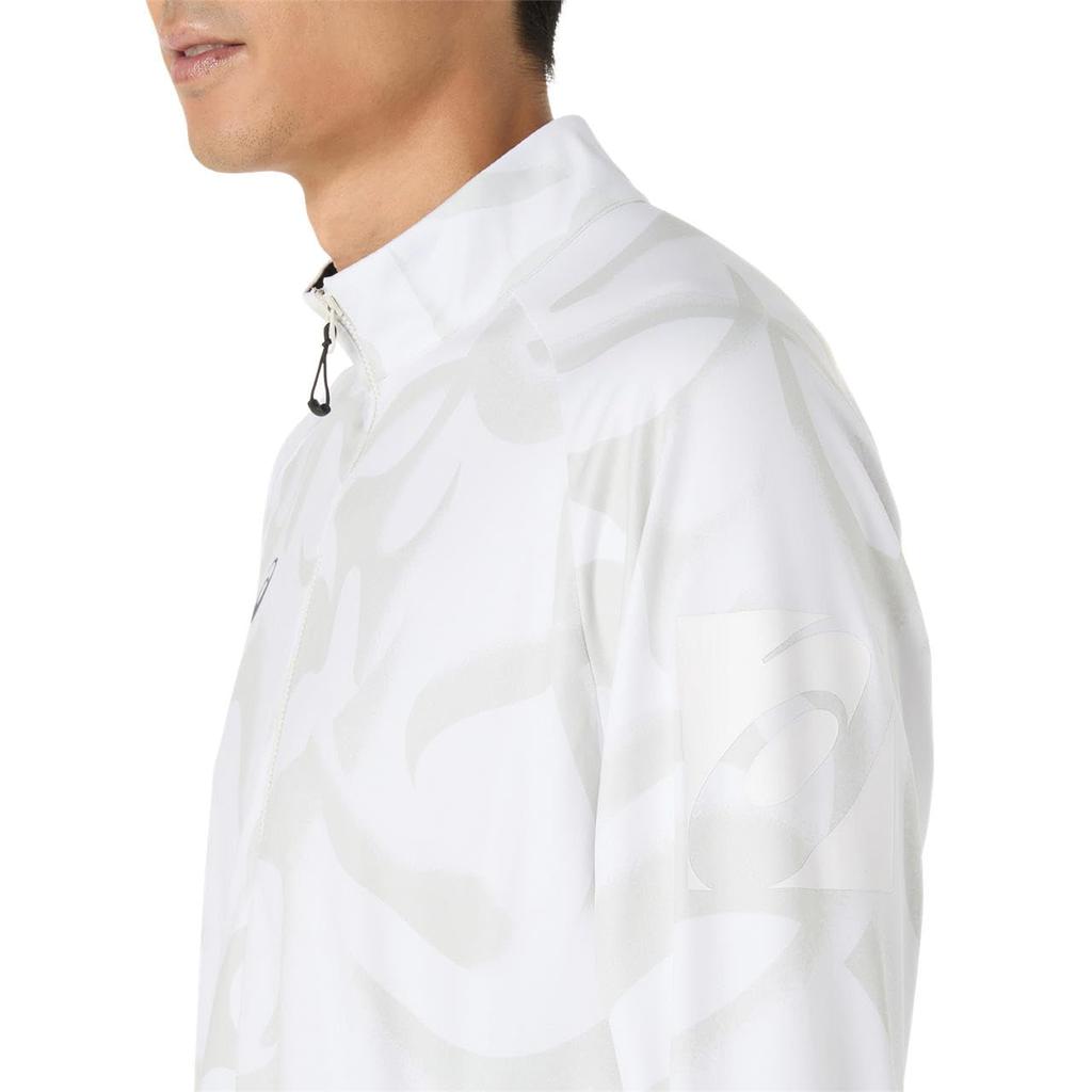 Training Wear Dry Graphic Stretch Knit Jacket 2031E985 Unisex Adult 100 XS [ASICS] (Brilliant White)