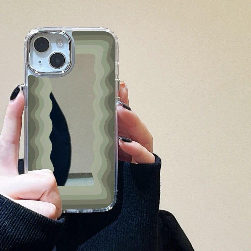 Clouds Stars Mirror Phone Case For iPhone 15 Pro Max Case For iPhone 11 12 13 14 Pro Max XR X XS Max Shockproof Back Cover Funda