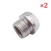 2× O2 Oxygen Sensor Weld Bung Stainless Steel M18mm 1.5mm To M12x1.25mm Adaptor