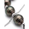Bracelet - PEARLS &amp; COLORS - Pearls &amp; Colors - Perles de culture de Tahiti 8-9 mm - Or blanc 375/1000 - 5 perles, 18 cm