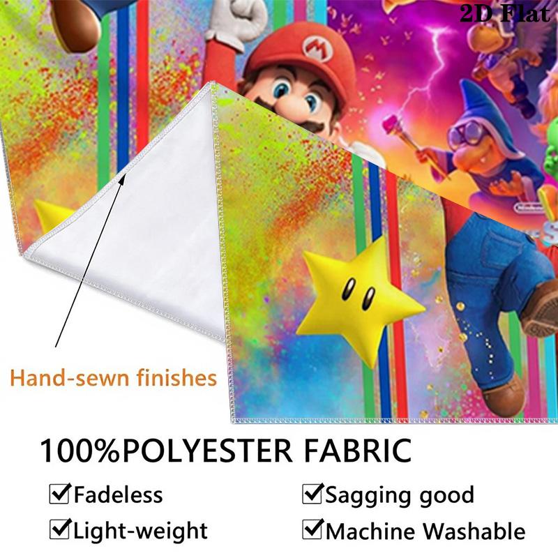 Mario Wall Tapestry Aesthetic Wall Hanging Printed Fabric Blanket Decorative Tapestries for Bedroom Living Room Home Decor