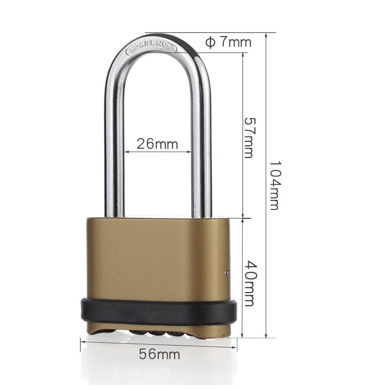 Медный навесной замок Цинковый сплав 4-значная числовая комбинация Маленькие замки для помещений и улицы Забор Дверь Прочные кодовые замки
