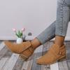 2025 New Boots Leather Women Retro Short Boots for Women Autumn and Winter New Large Size Medium Heel Thick Heel Ankle Boots