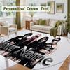 Crystal Velvet Square Rug Custom Nameaespa Pattern Non Slip Home Floor Decor Rug
