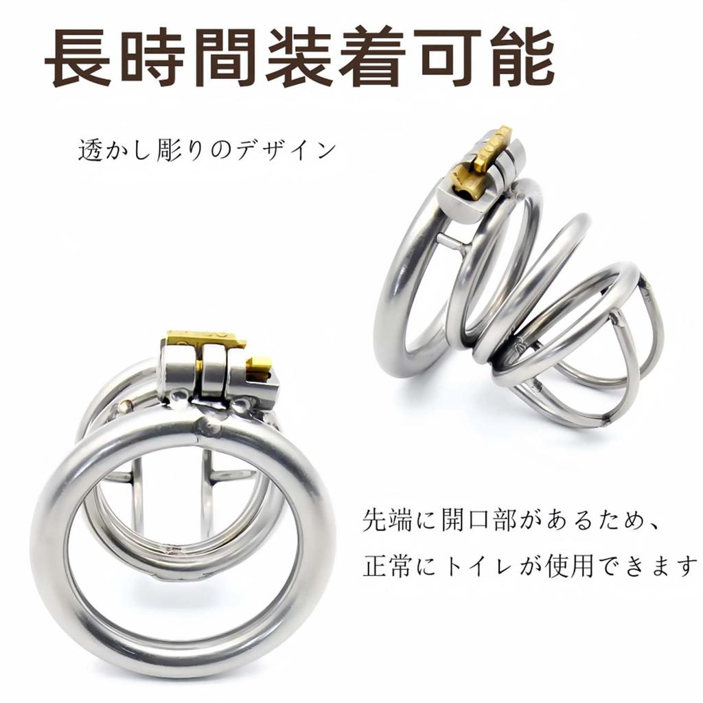 Chastity Belt for Men Stainless Steel Chastity Lock Cock Ring Penis Chastity Device Restraint SM Training Play Penis Restraint Male Chastity Bondage