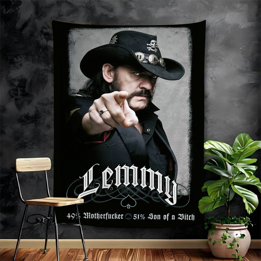 Певец LLemmyKilmister Настенный гобелен Арт-печать Дешевый Хиппи Настенный подвес Богемские настенные гобелены Мандала Арт Декор для дома