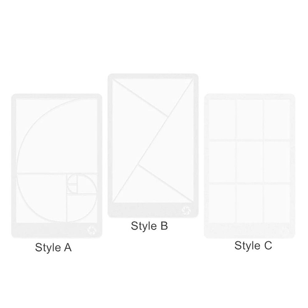 Composition Viewfinder Ruler Transparent Fibonacci Viewer Golden Ratio Ruler  Art Tool