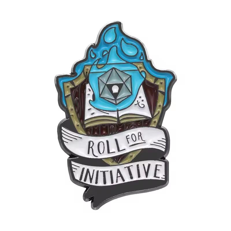 RPG Игра Подземелье DnD Дракон Кубики D20 Аниме Эмалевые Значки Нагрудные Значки Манга Броши для Женщин Модные Ювелирные Аксессуары Подарки