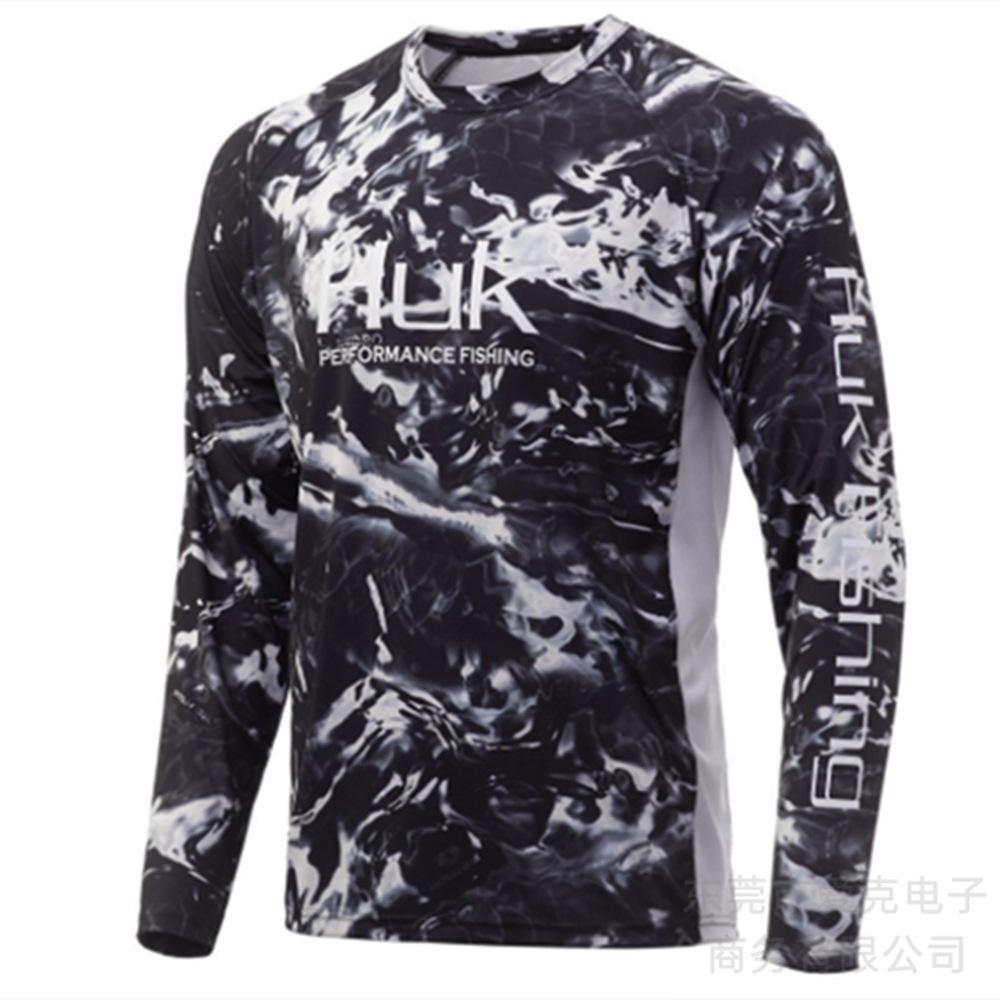 HUK fishing suit summer men's sunscreen outdoor sports fishing shirt quick-drying long-sleeved T-shirt lightweight breathable top